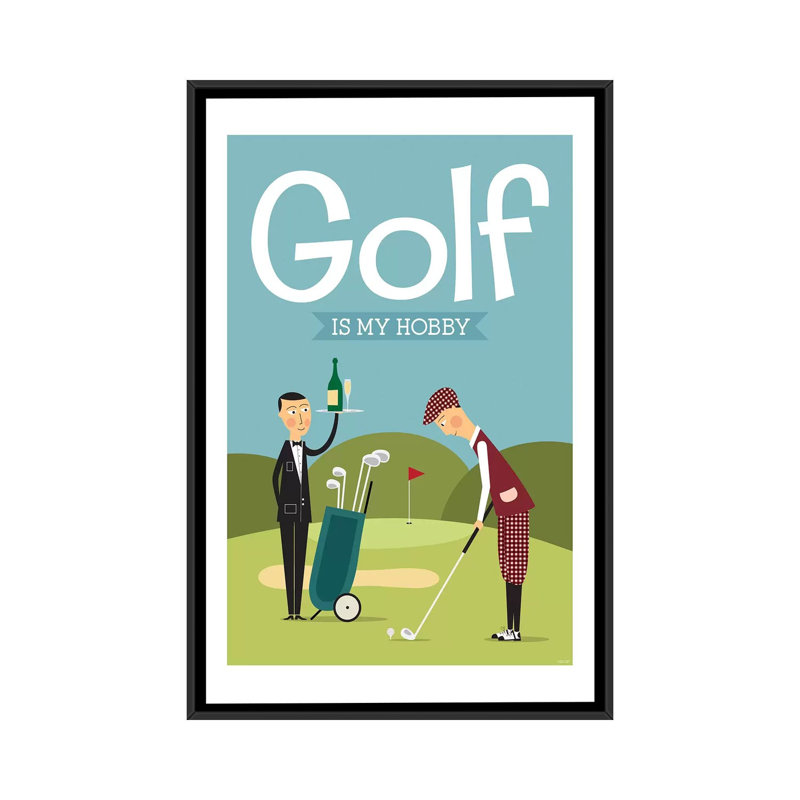 «Golf» par TomasDesign, impression sur toile, H 26 po x l 18 po x P 1,5 po, Toile avec cadre noir, Pas de tapis