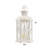 Decorative Candle Lantern-10Inch High Vintage Style Hanging Lantern Metal Candleholder For Indoor Outdoor Events Parities And Weddings (White With Gold Brush)