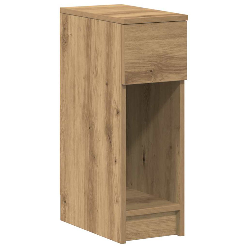 Cornelio 20cm W Manufactured Wood Bedside Table, Artisan Oak, Individual