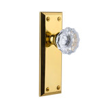 Grandeur Fifth Avenue Plate Privacy with Fontainebleau Crystal Door Knob