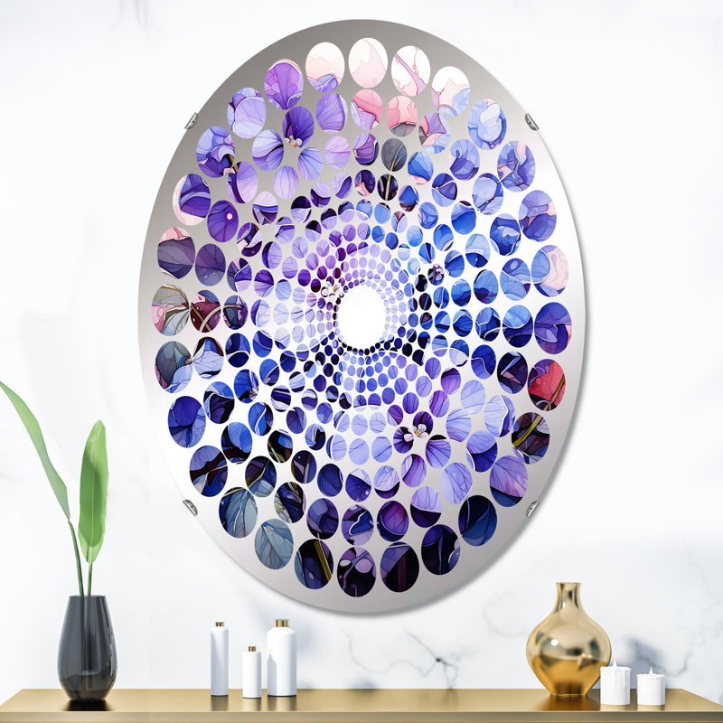 Miroir décoratif à pois Radial |, L 24 po x H 36 po