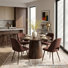 Ensemble de table de salle à manger extensible de 47 à 83 po avec chaises rembourrées