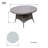 Abrihome 5-piece Outdoor Dining Set With Round Table In Pe Wicker And Cushions-518613546