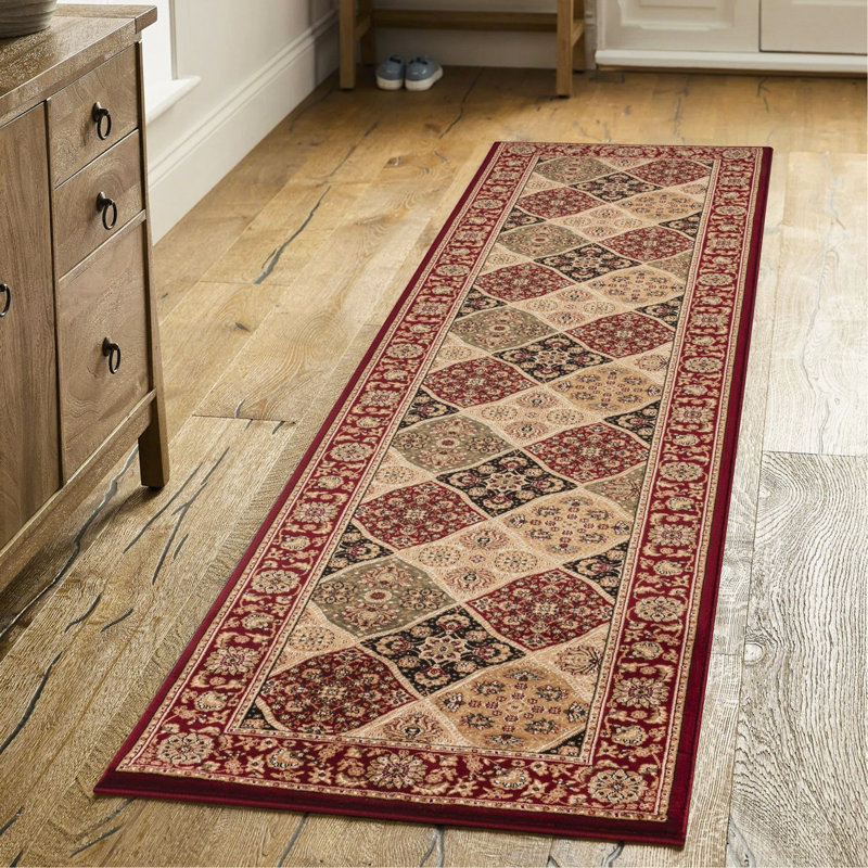 Red Area Rug, Runner 2'7" x 9'10"