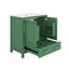 Ensemble de meuble-lavabo 60 po, avec double meuble-lavabo (séparé), double lavabo en céramique, tablette de rangement et tiroirs séparés (miroir non inclus)-1350195267