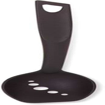 Black high-heat nylon spoon with holes