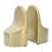 Ceramic 6"H Contemporary Bookends, Gold