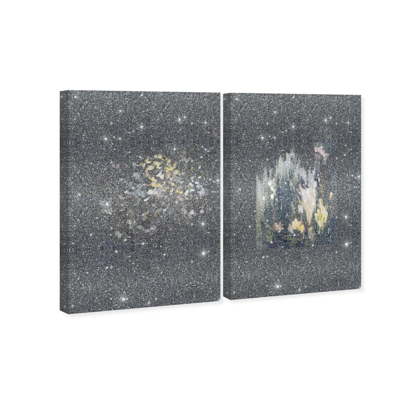 Midnight Flora Set Set by Oliver Gal, 30"H x 45"W, Gallery Wrapped