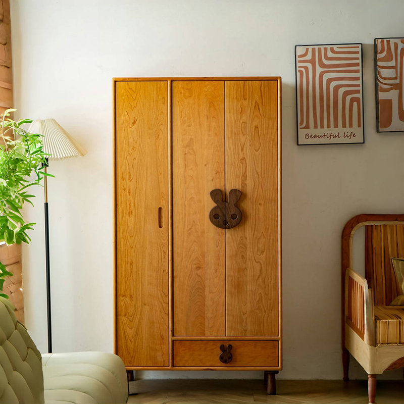 Simple and Creative Solid Wood Wardrobe