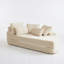 Canapé-lit et fauteuil inclinable semi-circulaire 2 en 1 de 78,5 pouces avec 5 coussins, aucun assemblage requis-1205971805