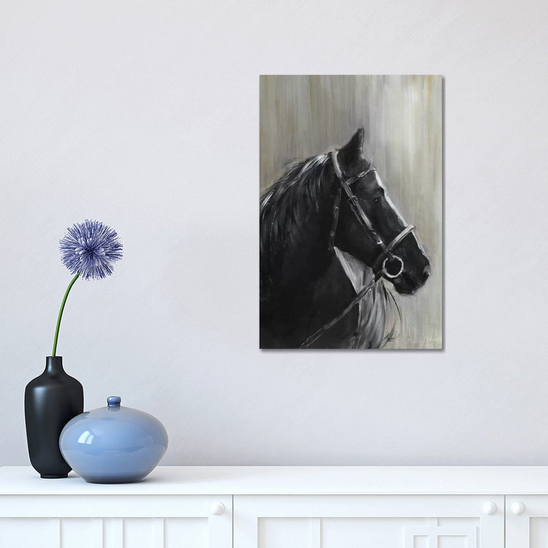 «Jardin Bleu I» par Sally Swatland - reproduction d'art, H 12 po x l 8 po x P 0,75 po, Toile tendue, Pas de tapis