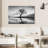 " Solitude Reflection Lone Tree Monochrome "-99543687