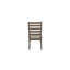 2 pièces 2 fauteuils à dossier échelle gris rustique avec revêtement en tissu rembourré 2 chaises en couleur et dossier en bois massif