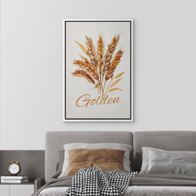 «Wheat Farmhouse Barn Decor», reproduction d'art sur toile encadrée