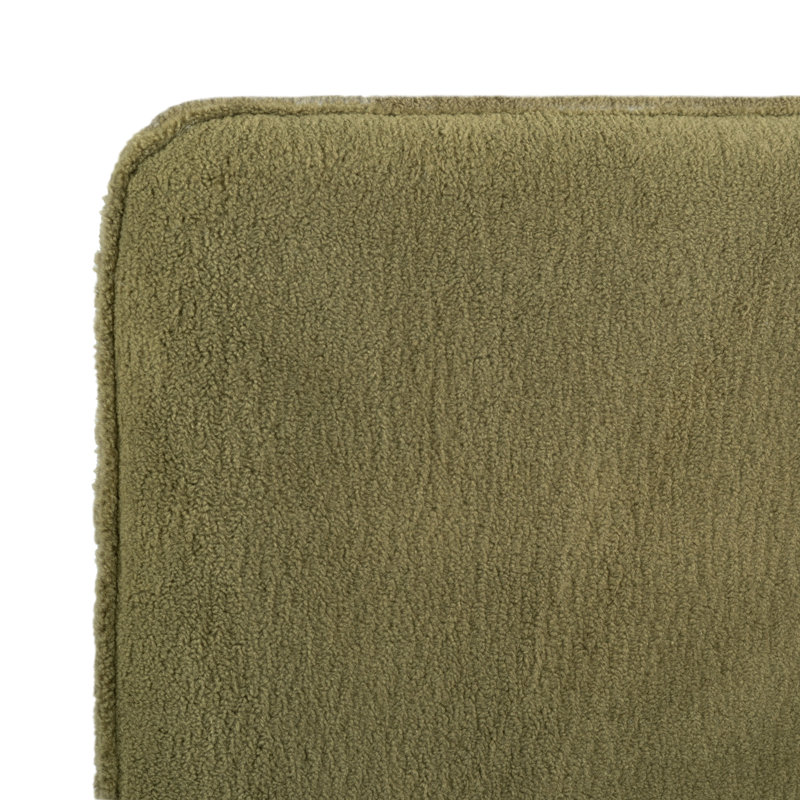 Callahan Upholstered Bed, Olive Green Faux Sherpa, Full / Double