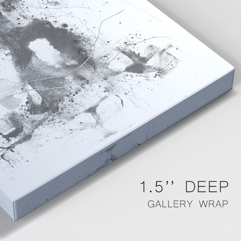 Graphite Abstract II - impression sur toile tendue, H 18 po x l 12 po x P 1,5 po