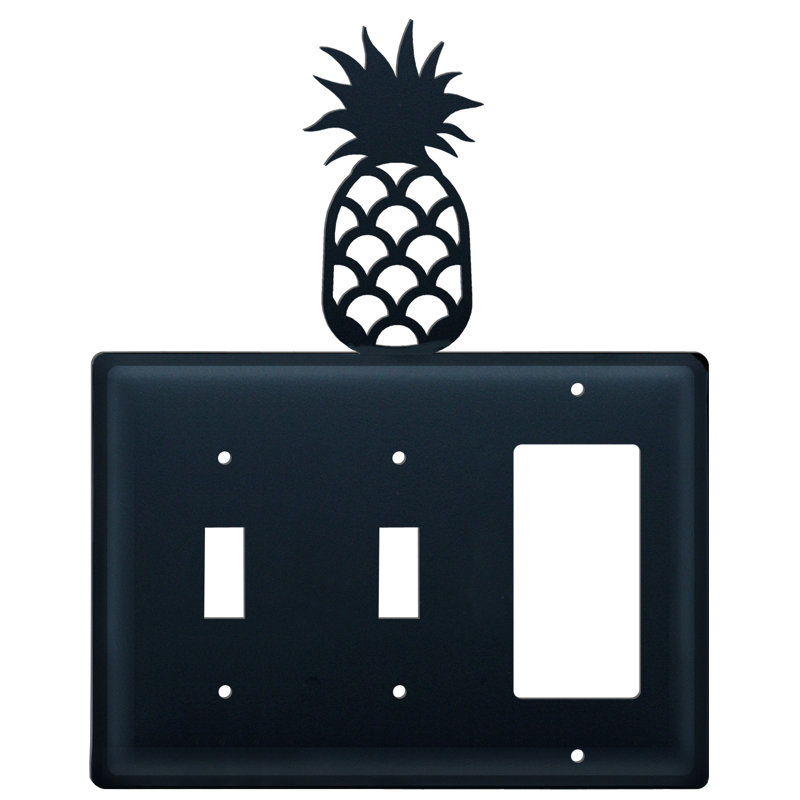 Pineapple 3-Gang Toggle Light Switch / Rocker Combination Wall Plate