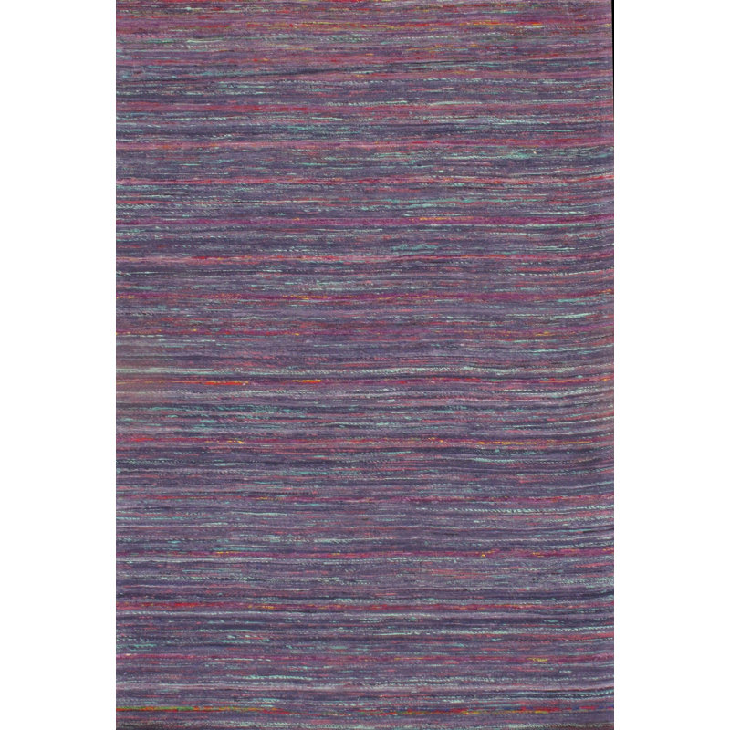 Striped Area Rug in Purple