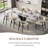 63-95" Modern Extendable Dining Table,White Glossy Sintered Stone Table top, Black Carbon Steel Base for 4-10