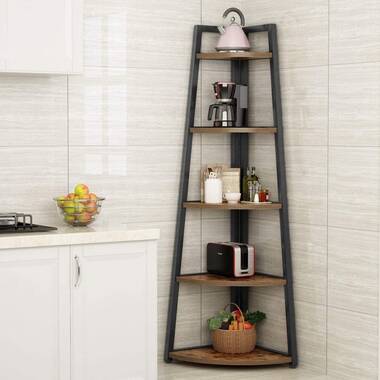 Latitude Run® Adinda 5 Shelves Triangle Corner Shelf & Reviews