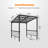 8' x 8' Metal Hardtop Grill Gazebo, Lean-To Outdoor BBQ Gazebo With 2 Side Tables