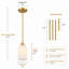 Luminaire suspendu 1 lumière, or brossé-1807985426
