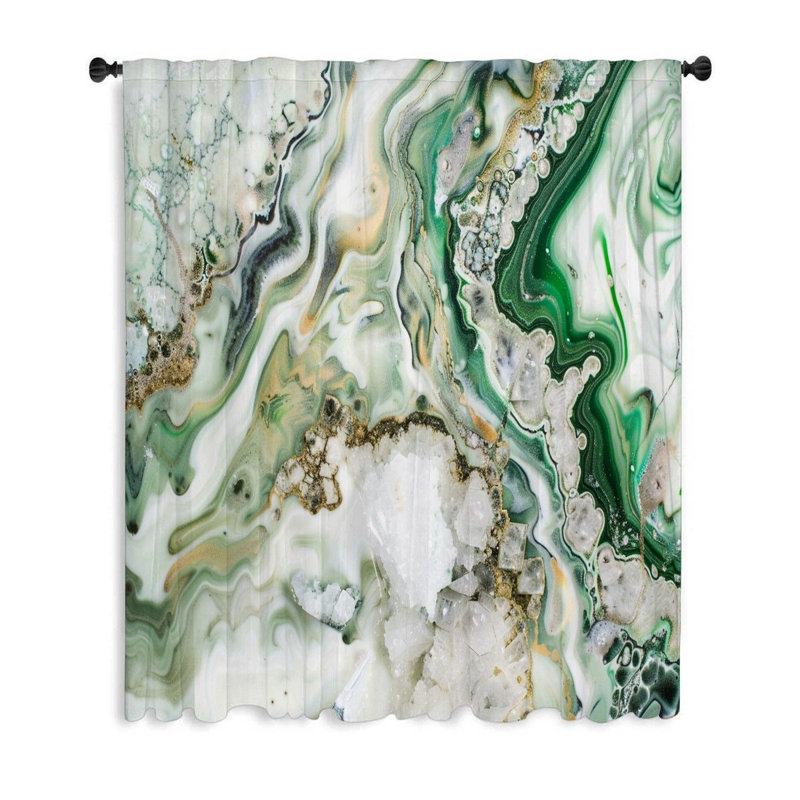 Rideau transparent en polyester Melasia, L 50 po x L 96 po