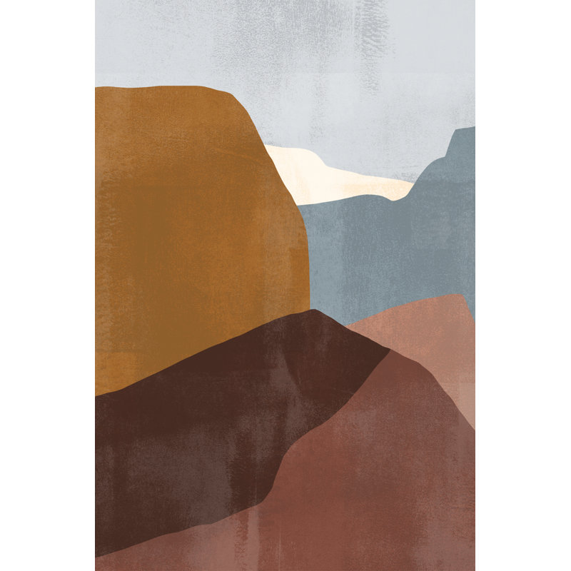 Sedona Colorblock III par Victoria Borges - peinture sur toile tendue, H 36 po x l 24 po