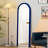Half-circle Solid Wood with sponge with velvet fabric Full Length Mirrors