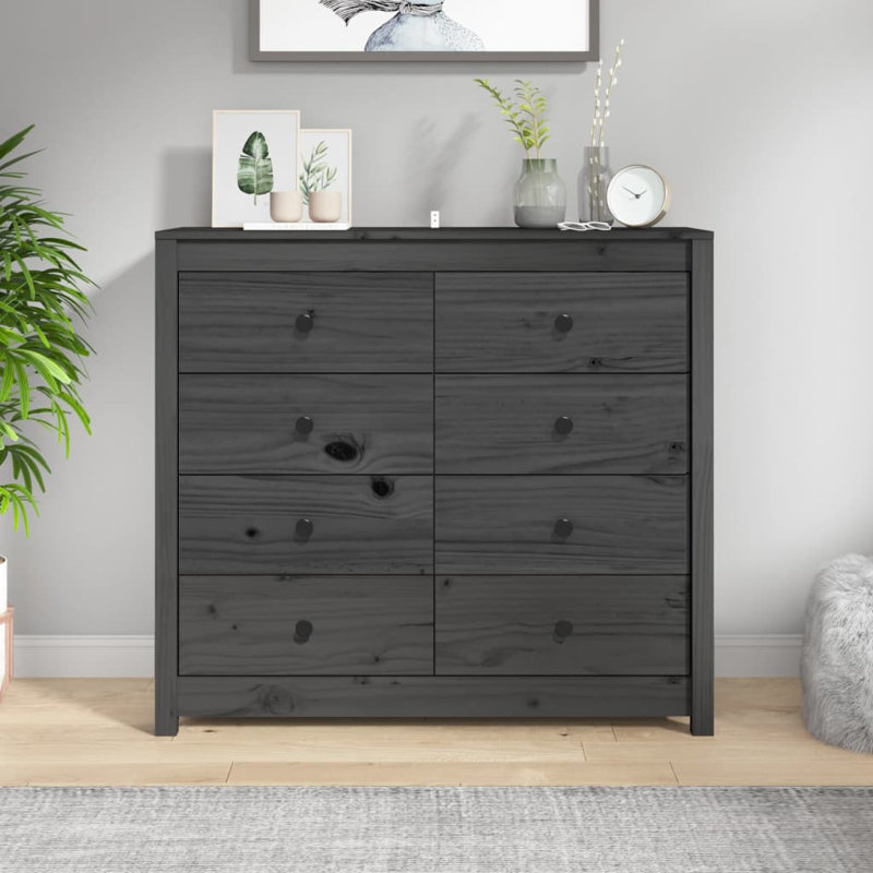100cm Solid Wood Sideboard, Grey