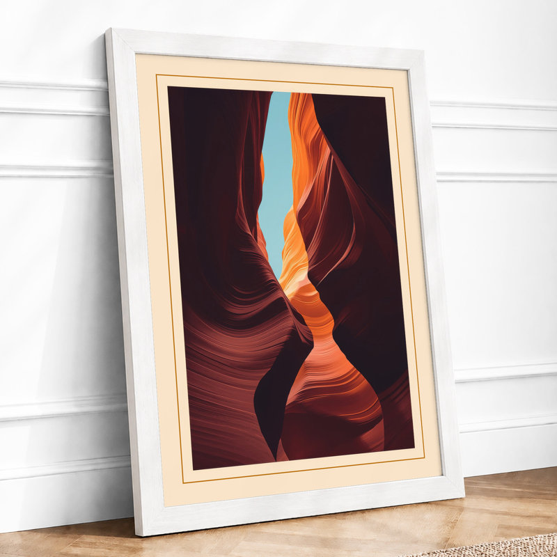 Canyon Sky Modern - Framed Print, A4 - 29.7 x 21.0 cm, White