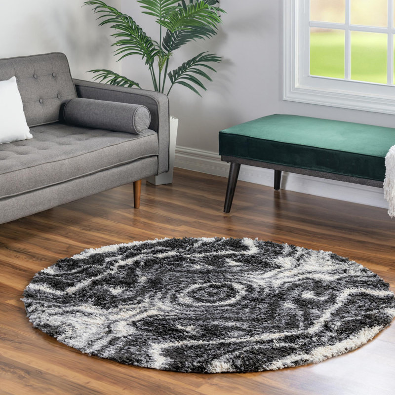 Adilkhan Ikat Indoor Rug, Round 5'3"