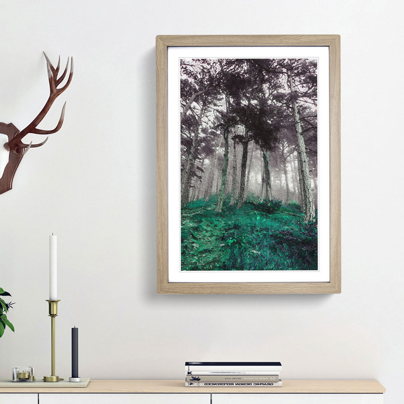 Forest in Russia - Framed Print, 36cm H x 27cm W x 2cm D, Oak Framed