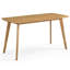 Table de salle à manger en bois massif de 140 cm (55 po) aux bords arrondis, robuste, peut supporter jusqu'à 100 kg (220 lb)