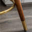 Tabouret de comptoir pivotant Mid-Century 360 - rembourré Boucle, blanc et brun, pour la hauteur de la salle à manger rembourrée