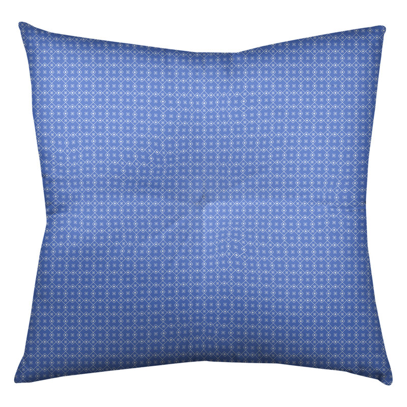 Coussin Katelyn Elizabeth, 26 po x 26 po, Bleu / blanc