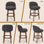 Tabouret de comptoir rotatif H 34,2 po Sheridan-132138089-138402465