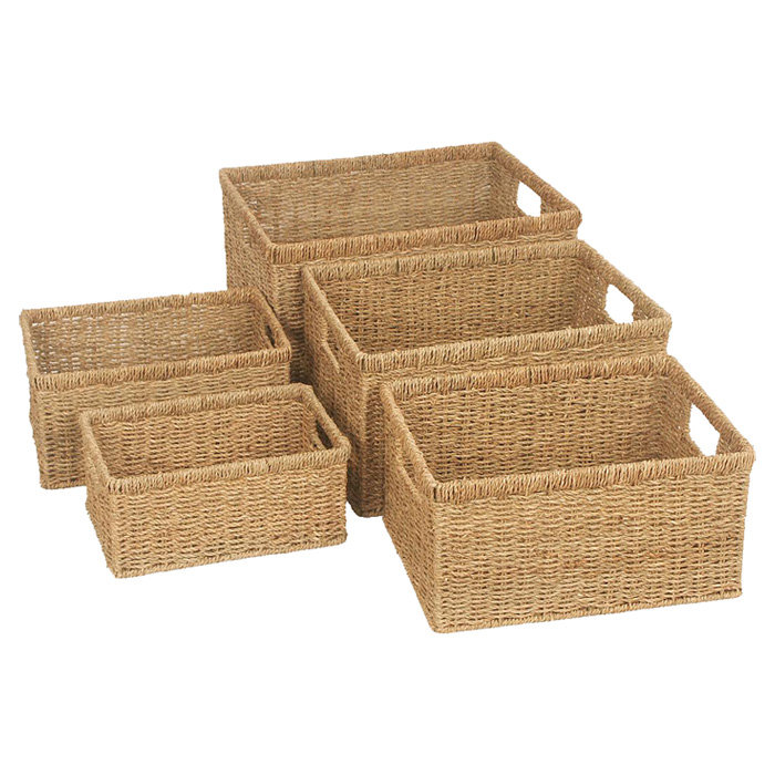 Seagrass 5 Piece Storage Basket Set