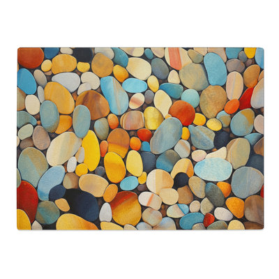 Pebbles Minimalism  Glass Chopping Board