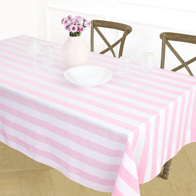 Cabana Stripe - 100% Pure Linen Tablecloth