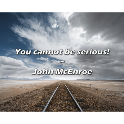 John McEnroe Quote: You cannot be serious!