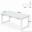 Bureau de direction 63 po avec structure en métal épais