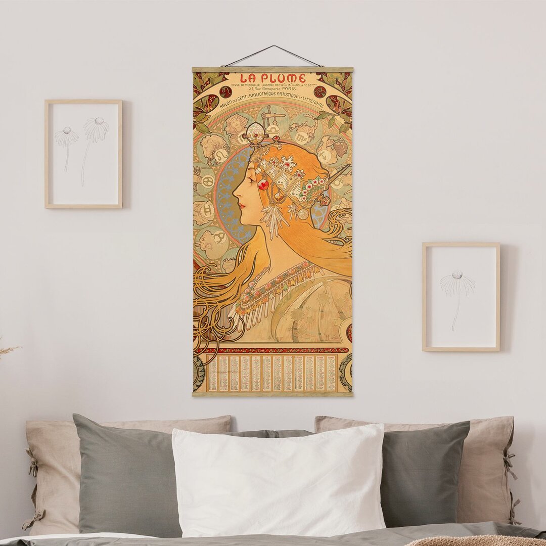 Grafikdruck Signs of the Zodiac von Alfons Mucha