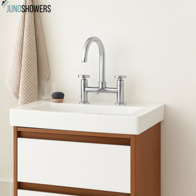Robinet pour salle de bain épuré à poignées doubles Sleek Contemporary - Série C