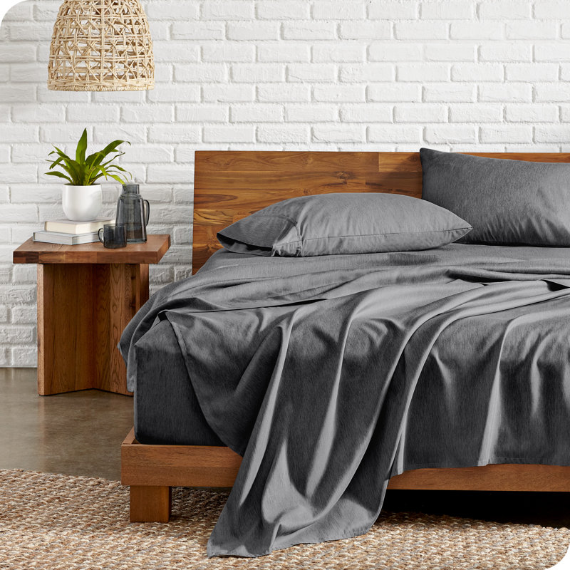 Bare Home Ultra-Soft Microfiber Sheet Set, Full XL Sheet Set + 1 Fitted Sheet+2 Pillowcases, Heathered Gray