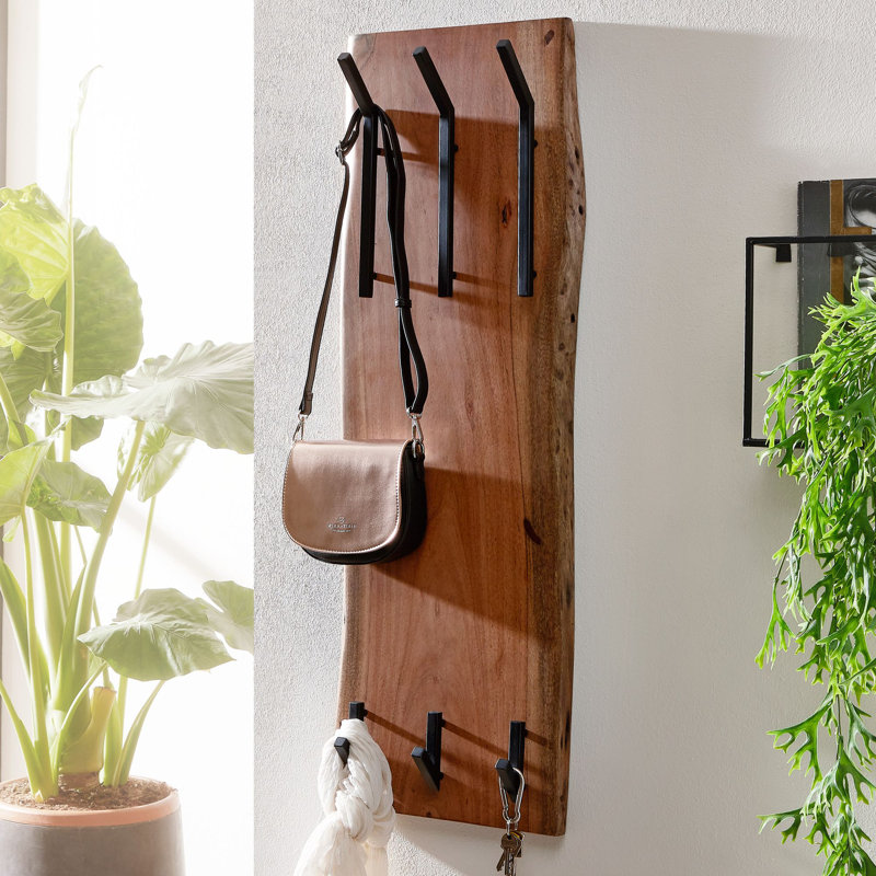 Binns Solid Wood 3 - Hook Wall Mounted Coat Rack