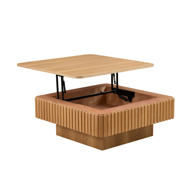 Table basse carrée 35,43 pouces Handcraft Modern, Bois de frêne naturel