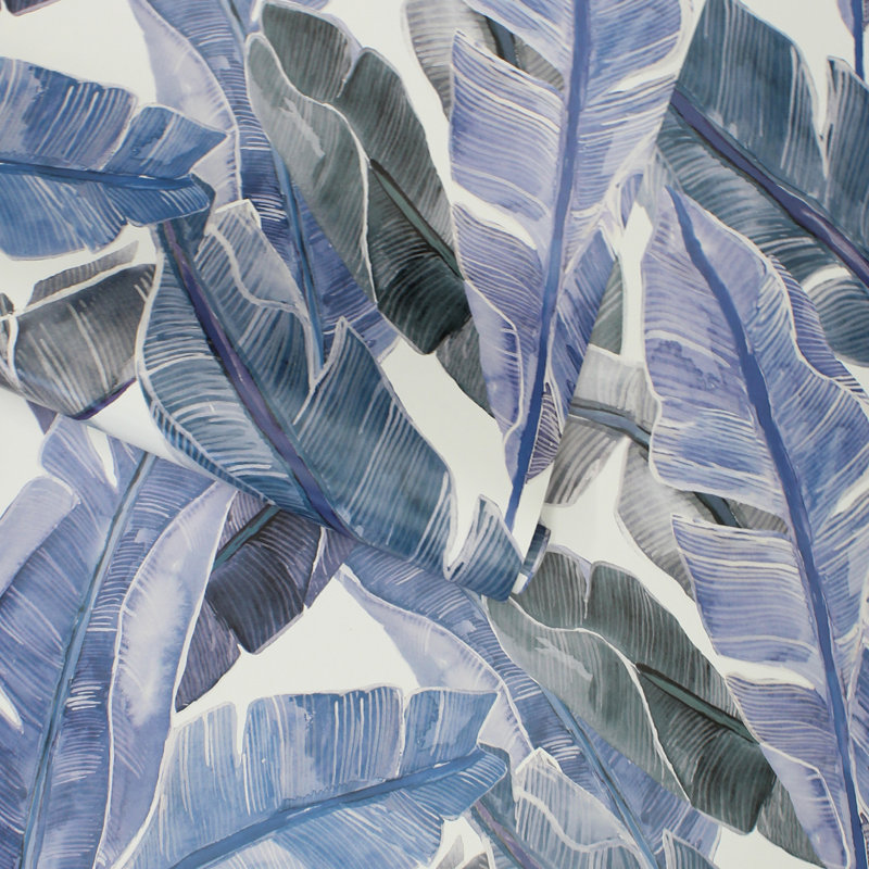 Papier peint adhésif Bahama Palm, Brise indigo