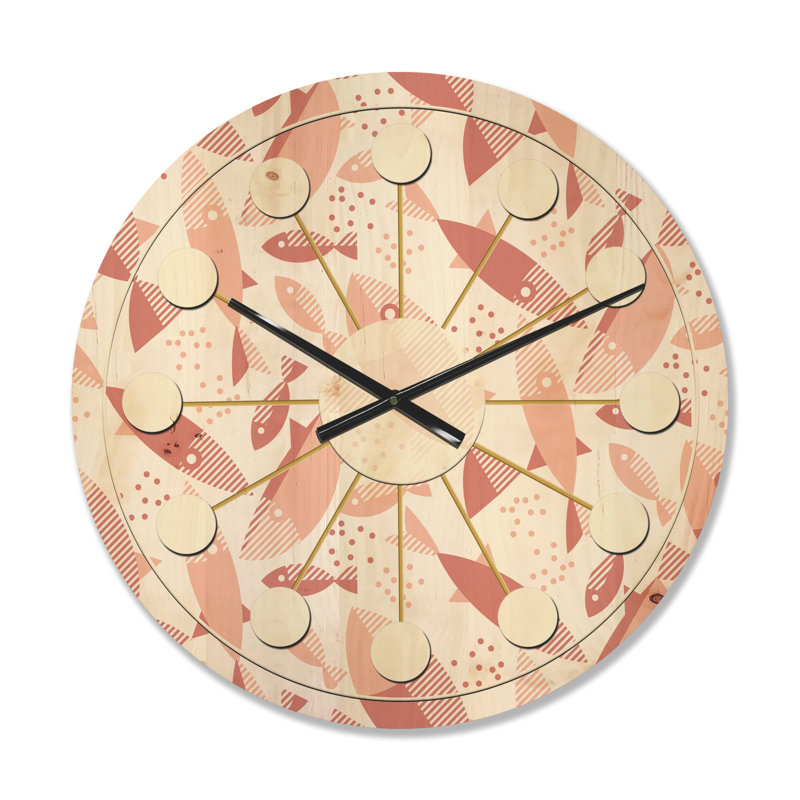 Horloge murale en bois rose, Moyenne