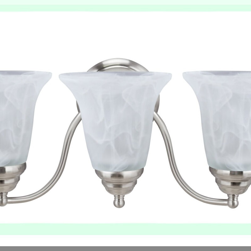 TriLuxe Vanity Light - Alabaster Glass Shades